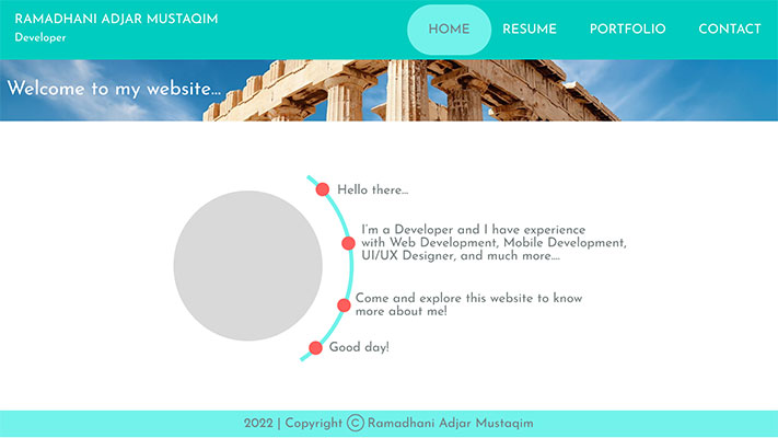 CV Website UI